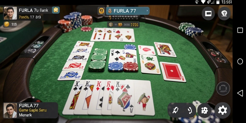 Screenshot gameplay Gaple FURLA77 yang seru dan menantang.