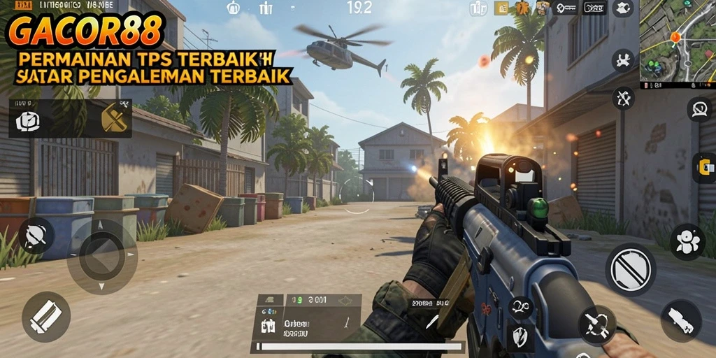 Tangkapan layar menampilkan aksi gameplay TPS yang seru.