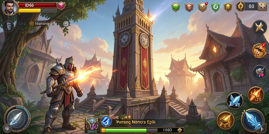 Tangkapan layar gameplay Tower Defense yang menegangkan di ID66.