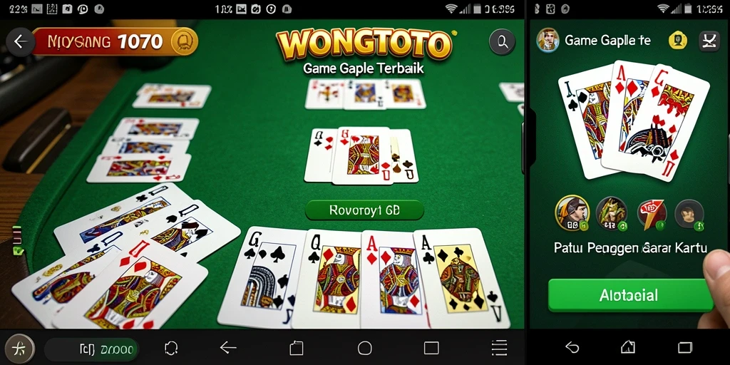 Tampilan menarik dari gameplay Gaple di WONGTOTO.